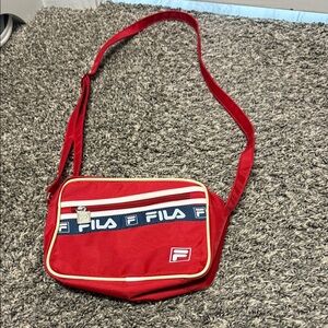Fila Red Belt Bag with White and Blue Accents